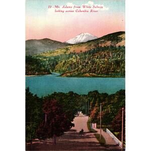 Mt Adams Columbia River View Vintage Postcard from‎ White Salmon Oregon